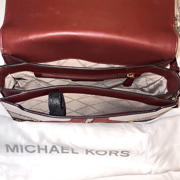 Michael Kors Bag Shoulder Crossbody Cognac Brown Leather & Suede - Picture 11 of 16